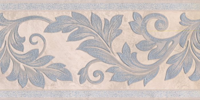3825x1388 Wall Border - Silver Sparkling Damask Vines on Beige Abstract Wallpaper  Border Retro Design, Prepasted Roll 15 ft. x 7 in.