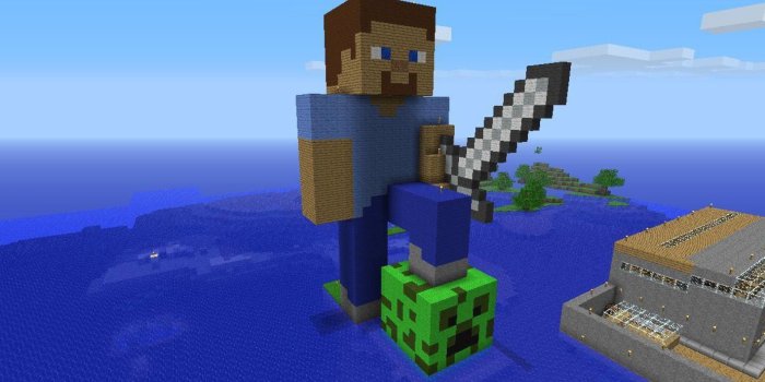1920x1200 Minecraft - man with sword wallpaper - Game wallpapers - #45106