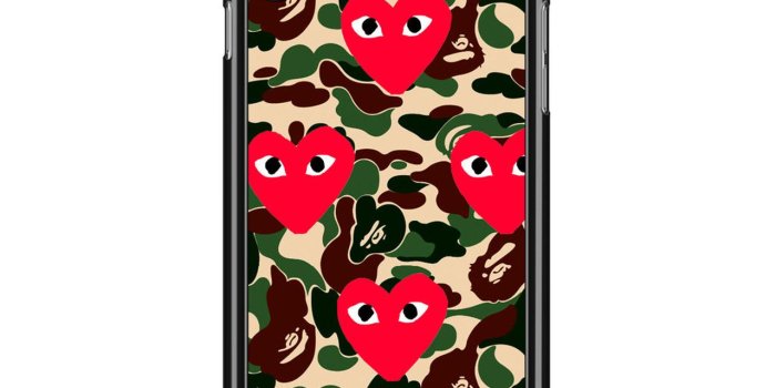 1024x1024 Bape x Comme Des Garcon Camo iPhone X Case