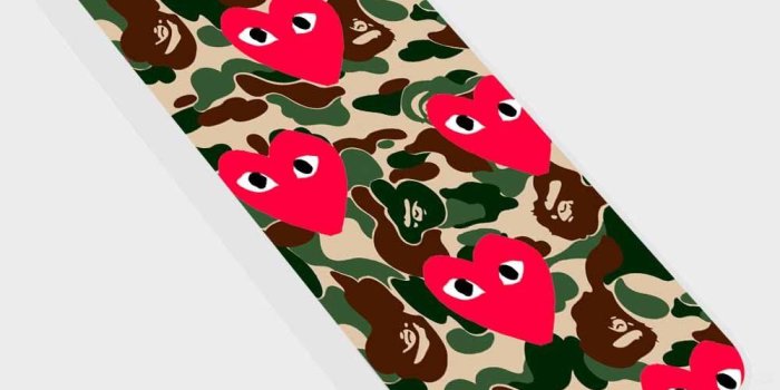1000x1000 Bape X Commes Des Garcons Cute For iPhone Case (iPhone 6 white
