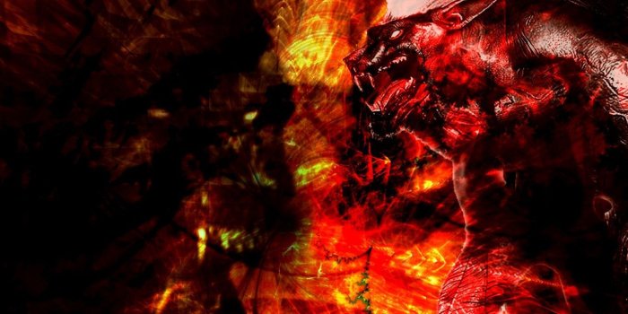 1366x768 40+ Neon Red Wolf Wallpapers - Download at WallpaperBro