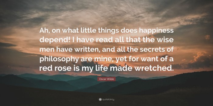 3840x2160 Oscar Wilde Quote: “Ah, on what little things does happiness depend