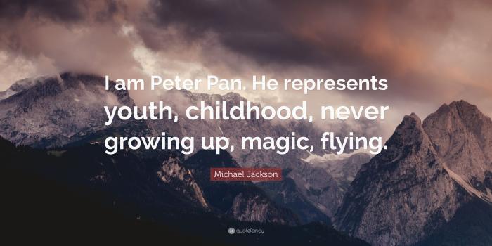 3840x2160 Michael Jackson Quote: “I am Peter Pan. He represents youth