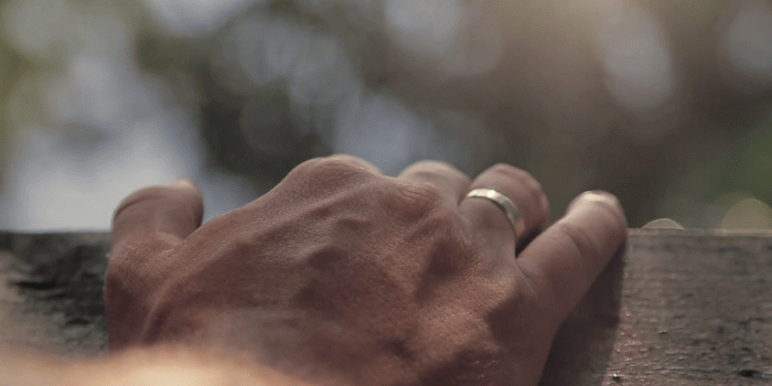 1920x1080 Cute hands touching. Hands of wedding couple with wedding rings on fingers.  Bride strokes bridegrooms’ hand. Woman strokes man’s hand. People in love.  Just married couple. Romantic atmosphere.