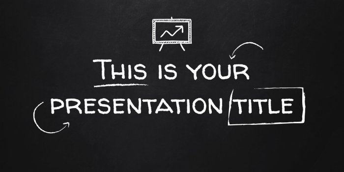 1920x1080 Free Powerpoint template or Google Slides theme with blackboard style