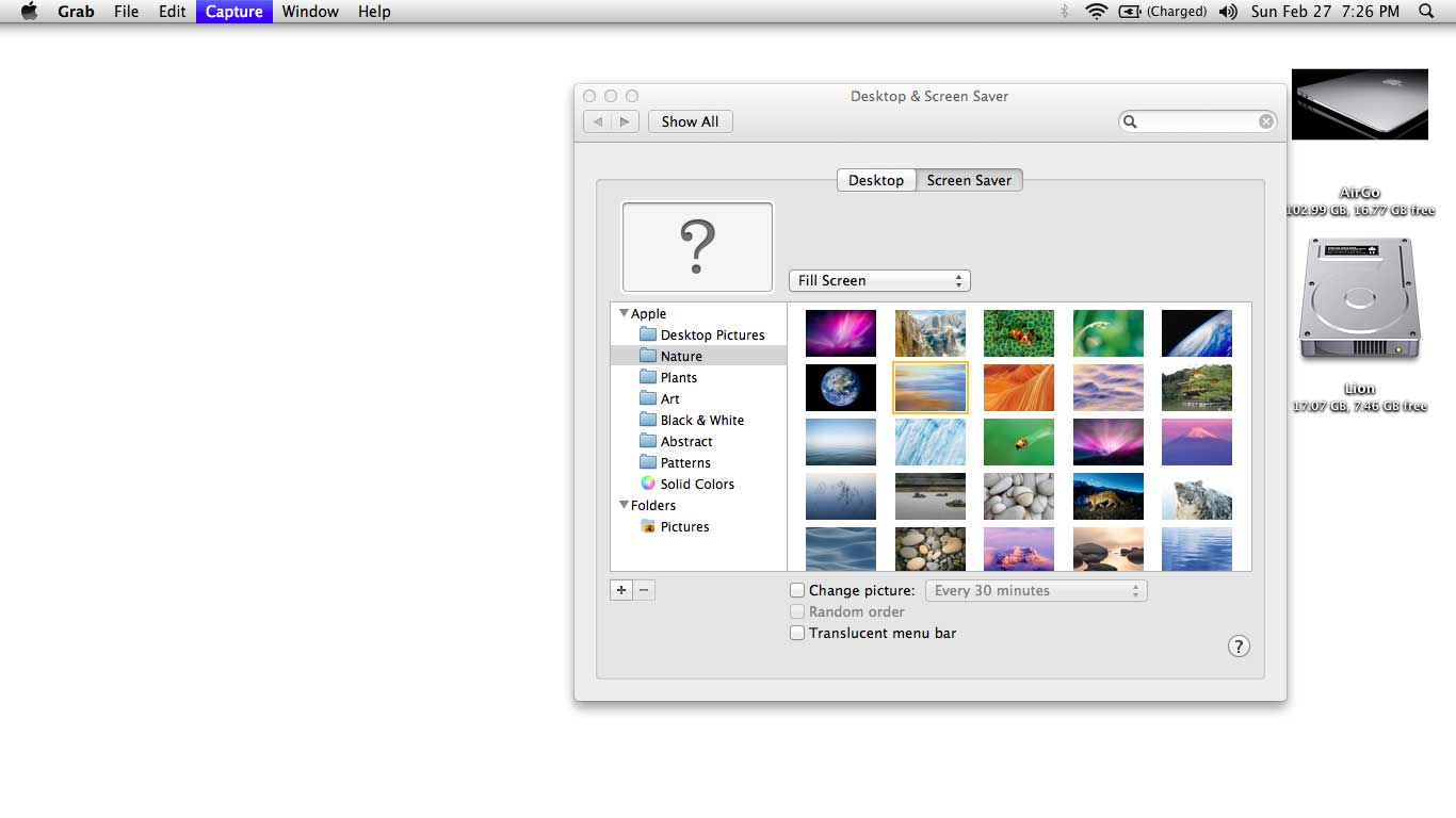 1366x768 OS X Lion: Fix Blank Wallpaper in Spaces