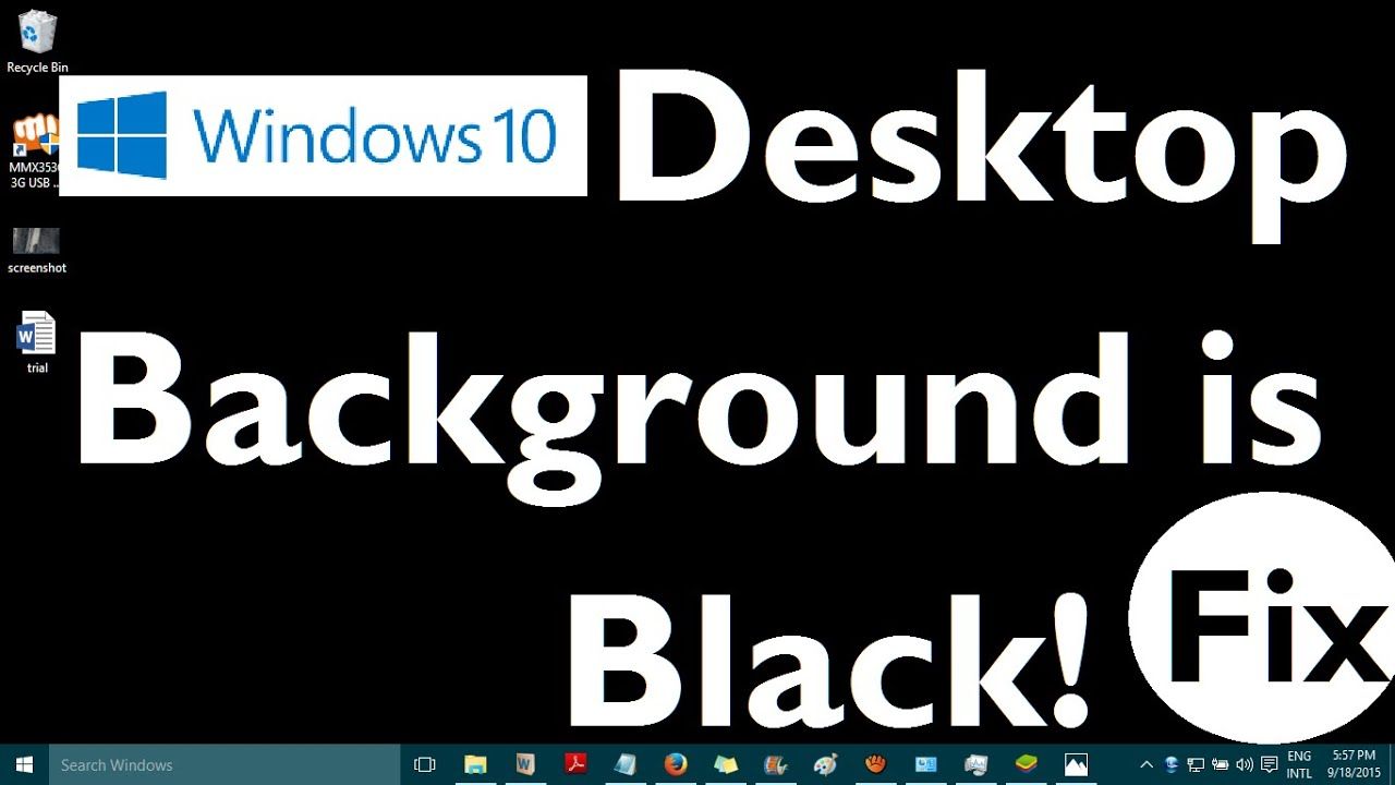1280x720 Windows 10 Desktop Background is Black (fixed)