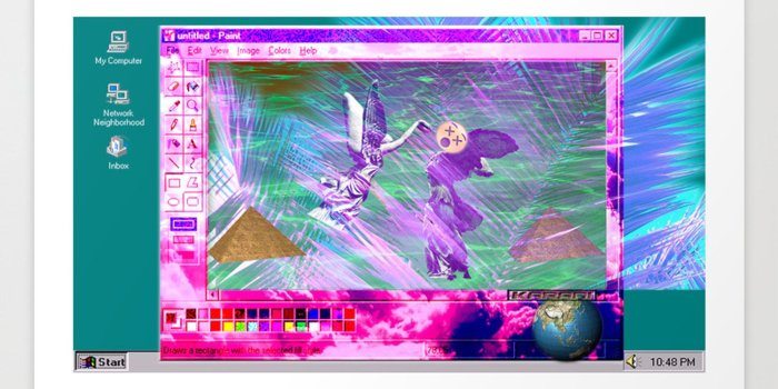 1500x1500 Windows 95 Default Wallpaper Art Print