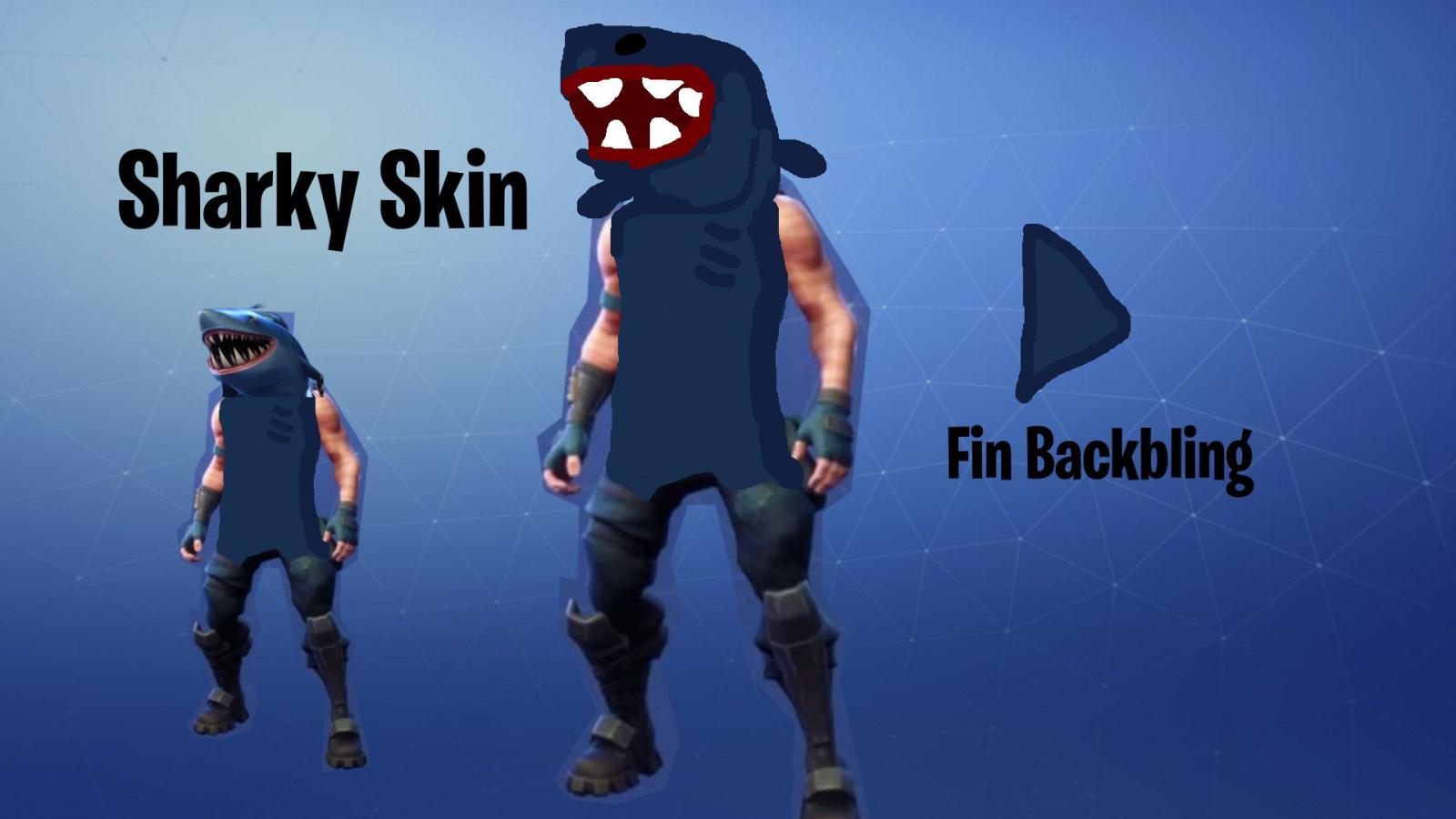 1920x1080 Sharky Skin Suggestion For The Chomp JR Pickaxe (I suck at gimp