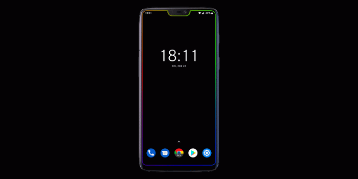 1200x800 Borderlight Live Wallpaper gets updated to support the OnePlus 6T