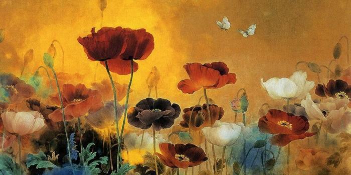 1024x768 65+ Floral Painting Desktop Wallpapers - Download at WallpaperBro