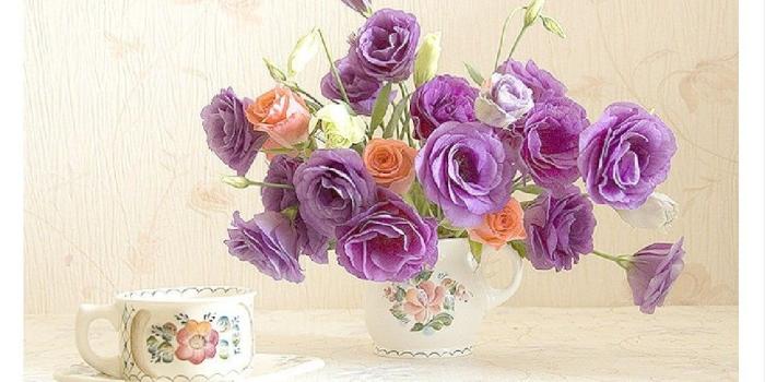 1135x768 Flowers: Life Still Teacup Lovely Painting Painted Flowers Paint