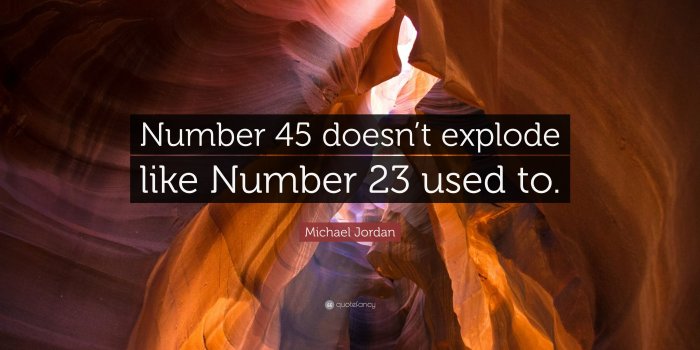 3840x2160 Michael Jordan Quote: “Number 45 doesn't explode like Number 23 used