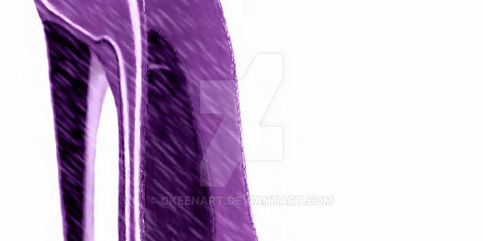 900x1273 Luscious Lilac Stiletto High Heel Shoe and Heart by ckeenart on