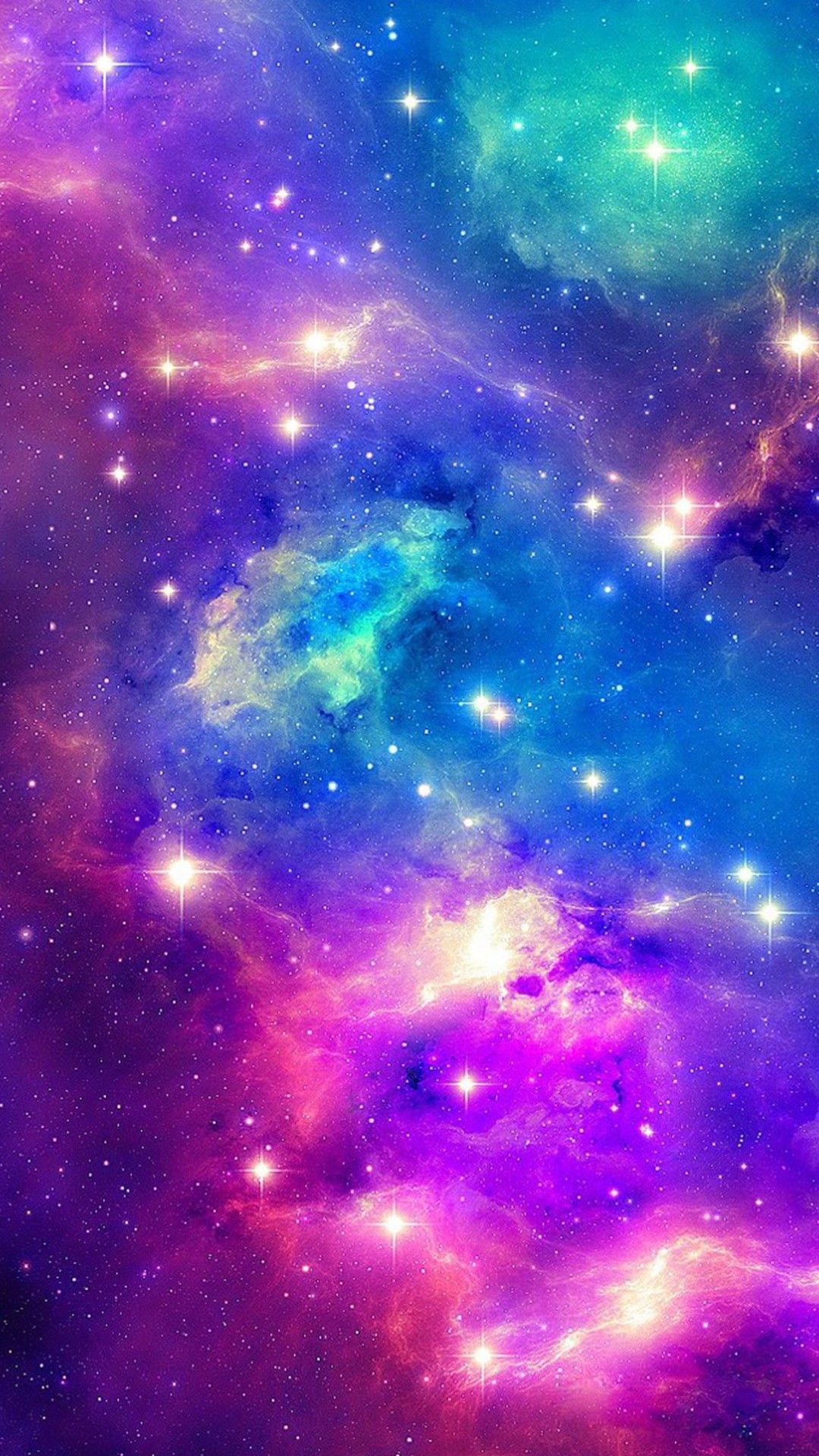 1080x1920 stars, purple , cyan ,pink, blue, red | Astronomy | Galaxy wallpaper
