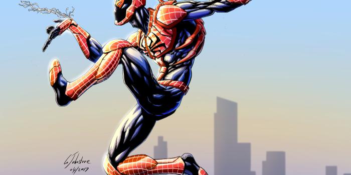 7000x4923 Red Spiderman Bluebeetle Artwork, HD Superheroes, 4k Wallpapers