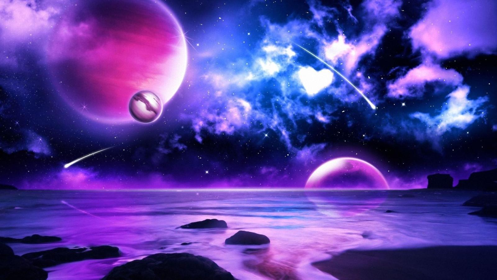 1920x1080 Blue and purple galaxy Gallery