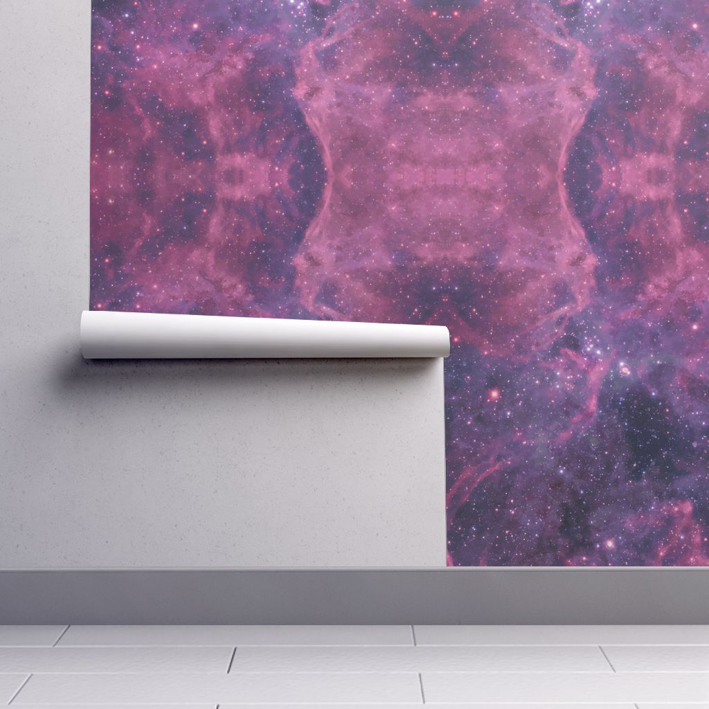 1024x1024 Purple Pink Galaxy wallpaper - aspie_giraffe - Spoonflower