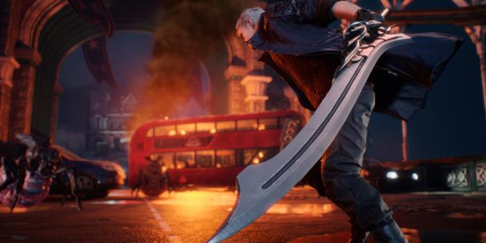 5120x2880 Devil May Cry 5 Wallpaper 4k Hacking Bridge - Devil May Cry 5 Red