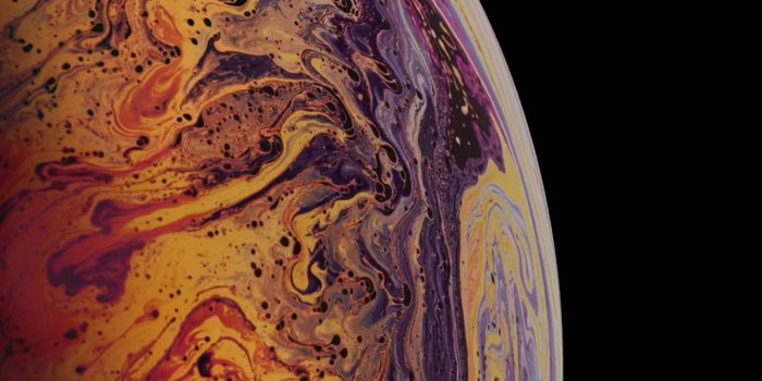 1440x2560 Wallpaper iPhone XS, gold, 4K, OS #20372