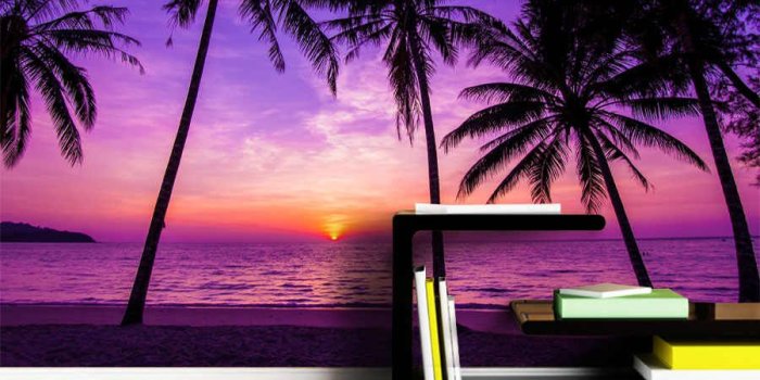 900x900 ShineHome-Large Custom 3D Photo Wallpaper Palm Coco Tree Sea Beach Sunset  Wallpapers for 3 d Living Room Household Wall Paper