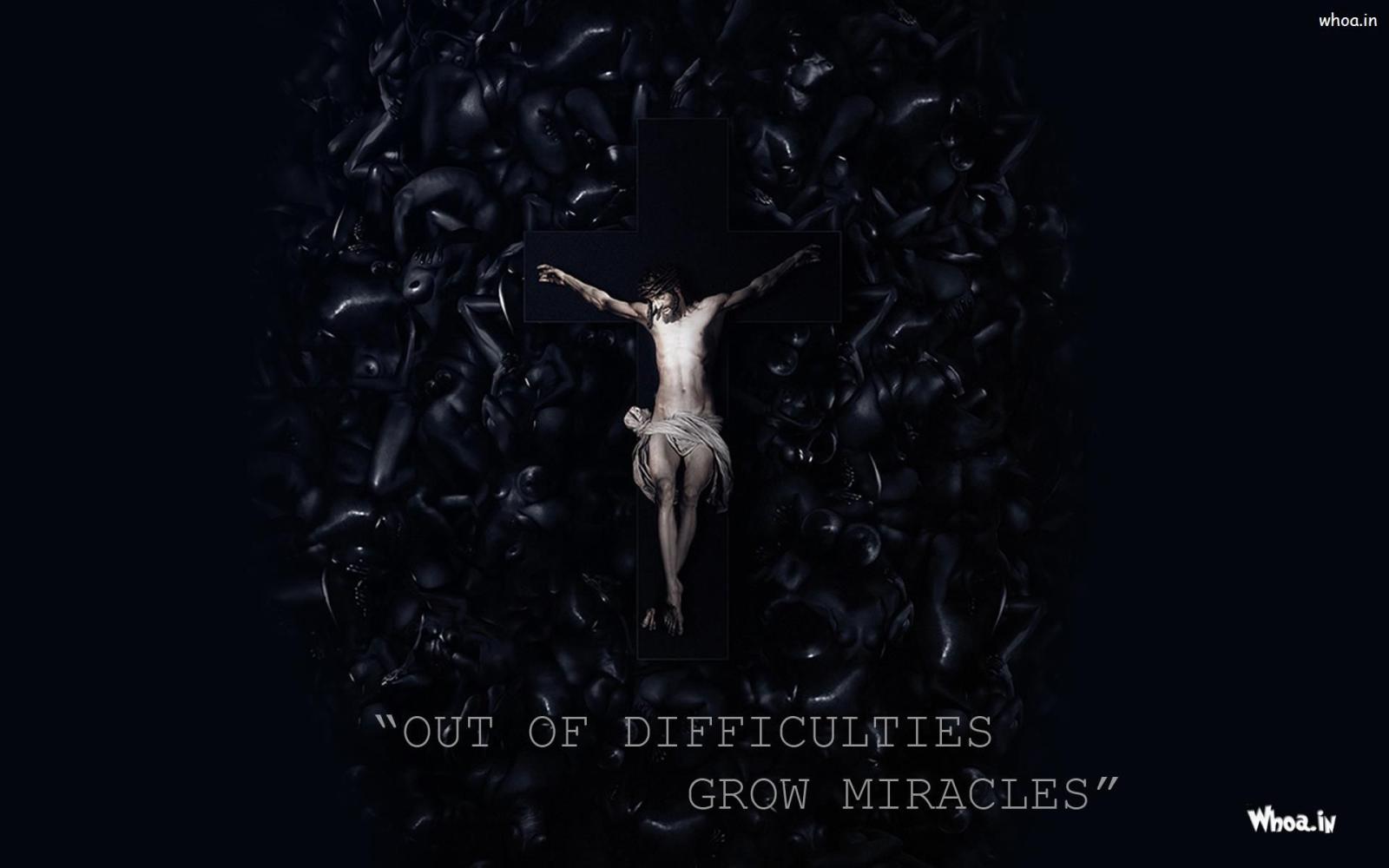 1920x1200 Jesus Christ Dark Background With Quotes HD Wallpaper