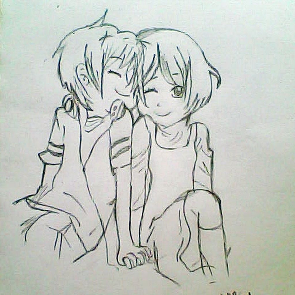 1024x1024 Collection of 'Anime couple hugging drawing'. Download more than 30