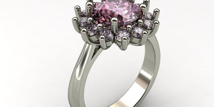 1280x1024 Pink Diamond Engagement Rings | 3D Print Model