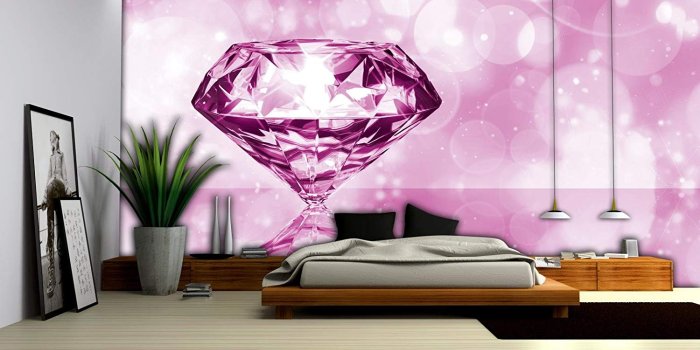 1500x993 Pink Diamond Wallpaper Mural - - Amazon.com