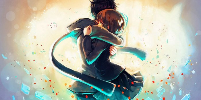 1920x1200 Anime boy girl hug #7005291