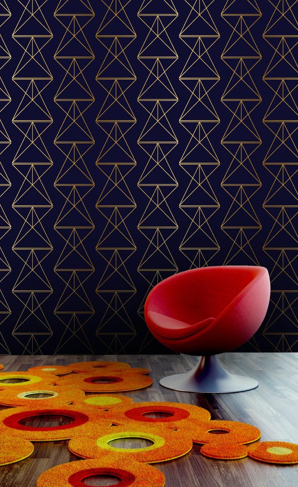 1024x1671 Wallpaper : Navy And Gold Images Blue Bedroom Background Swirls Star