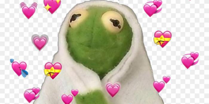 880x929 Kermit Hearts Trendy Frog Green Emoji Scaredkermit - Stickers Kermit