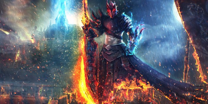3840x2160 Wallpaper Guild Wars 2, warrior, flame 3840x2160 UHD 4K Picture, Image