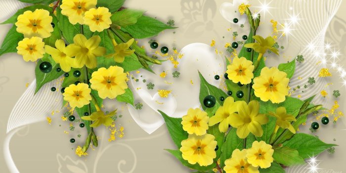1920x1080 Flower: Sunshine Flowers Hearts Firefox Persona Flora Summer