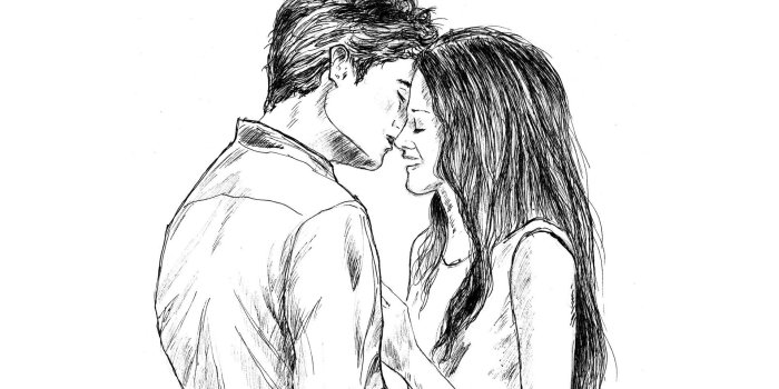 1920x1200 Cute love drawings pencil art |HD romantic sketch wallpaper