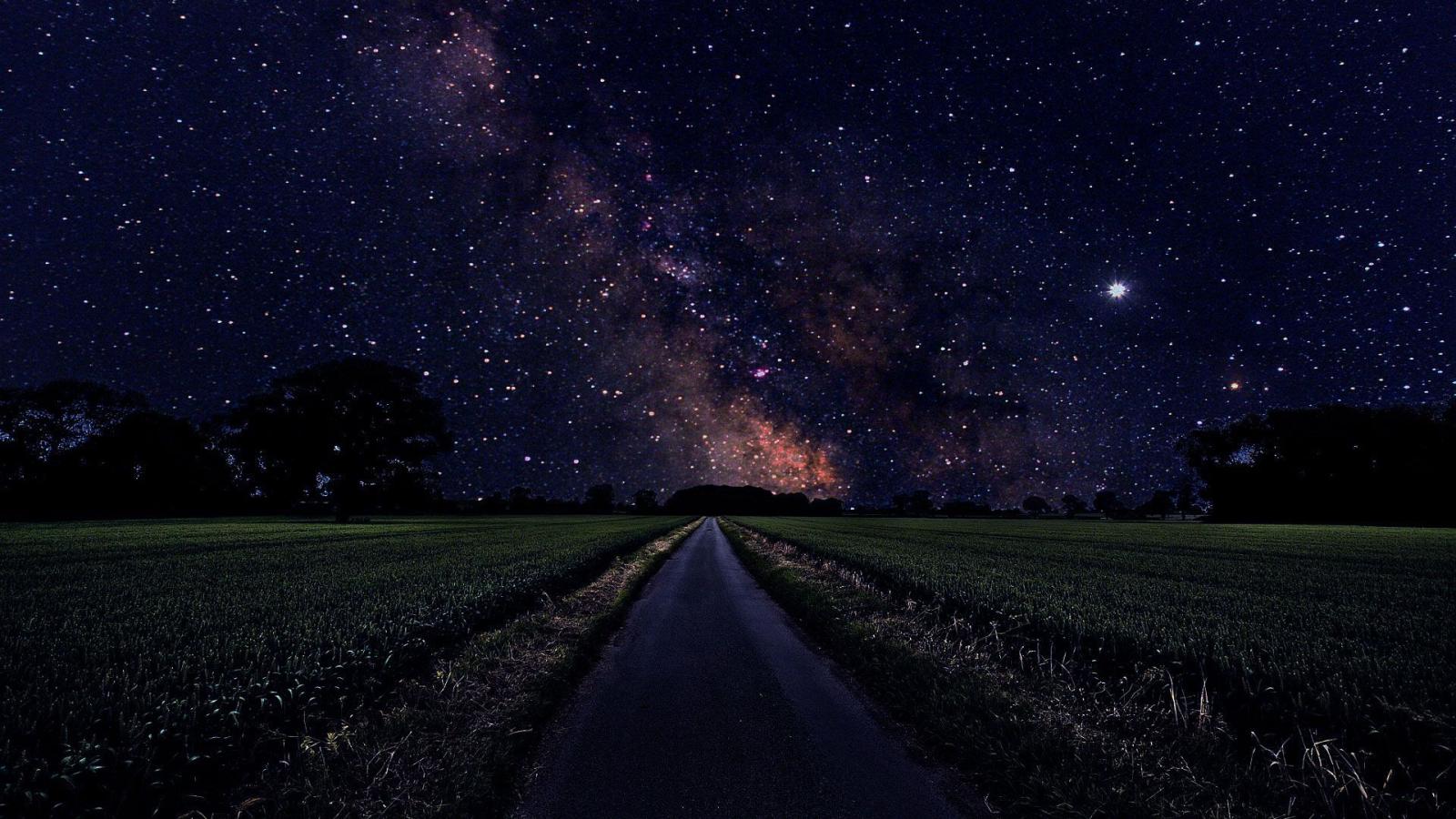 1920x1080 Milky Way From The Road Wallpaper #1363 Wallpaper | WallpaperLepi