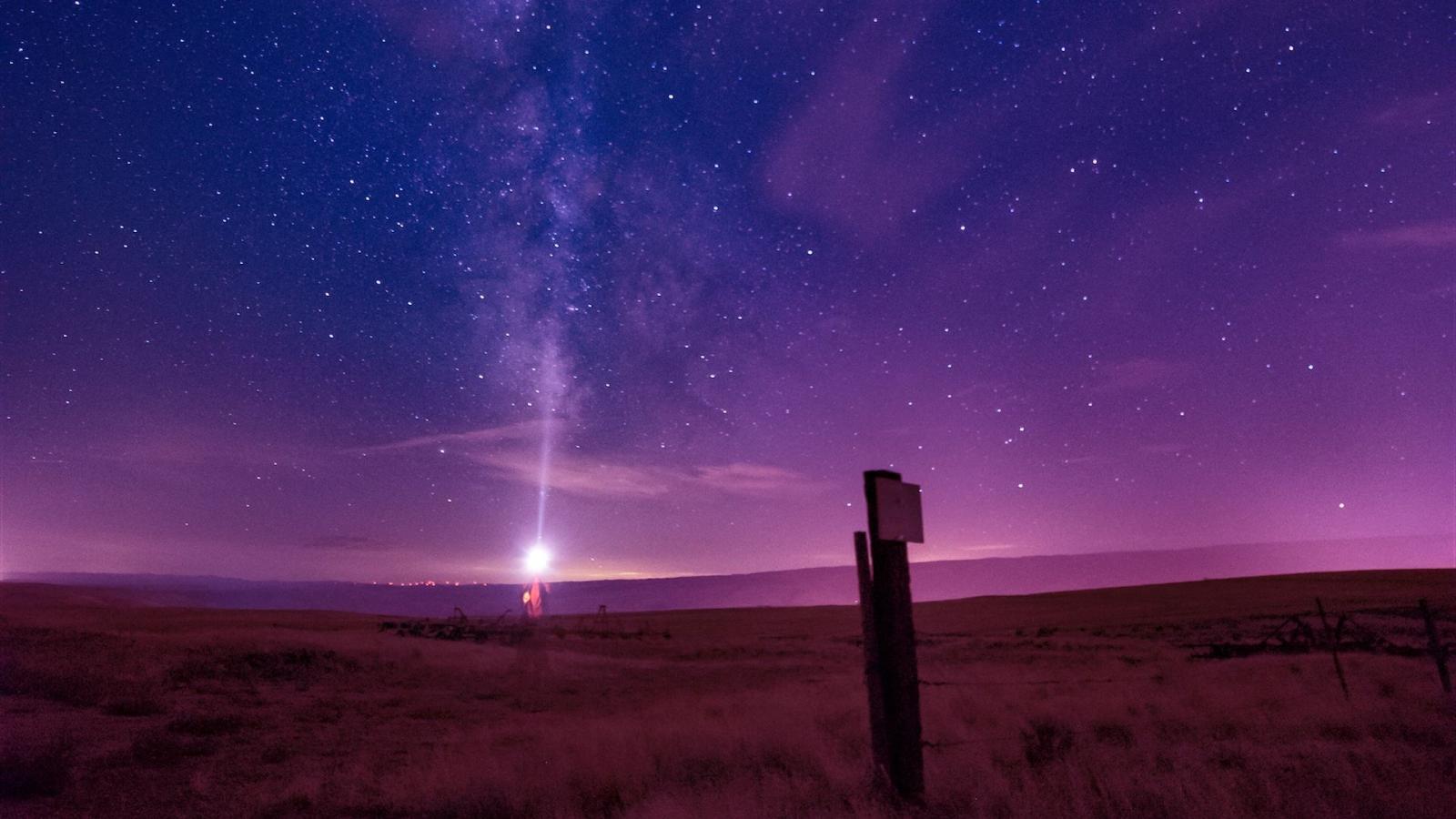 1920x1080 Blue Purple Sky with Milky Way Galaxy Wallpaper - Wallpaper Stream