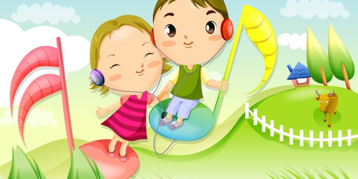1920x1200 Cute couple listening to music wallpaper - Vector wallpapers - #26281