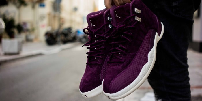 7360x4912 Purple-and-white suede Air Jordan 12's HD wallpaper | Wallpaper Flare