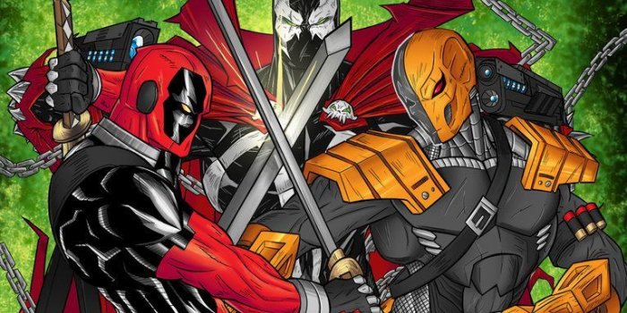 765x1043 Deadpool #Fan #Art. (Spawn vs. Deadpool. vs. Deathstroke) By