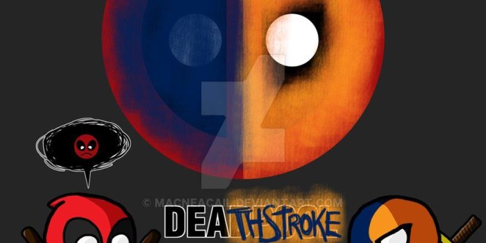 876x913 Deadpool vs Deathstroke by MacNeacail