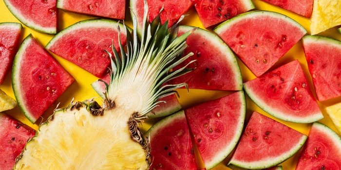 1332x850 Wallpaper watermelon, fruit, pineapple, fruits, pineapple
