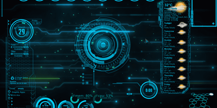 1659x1050 Free download Jarvis 30 Rainmeter by sniperkillerut [1659x1050] for