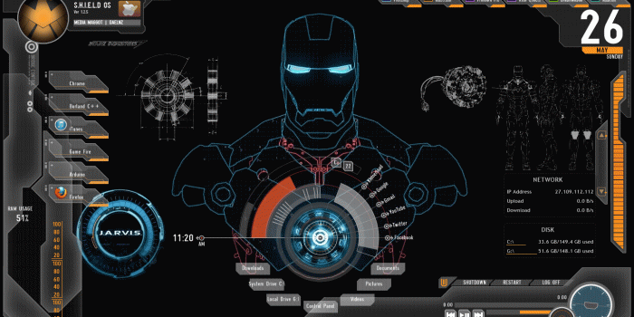 1366x768 Iron Man Jarvis Wallpaper High Resolution Is Cool Wallpapers