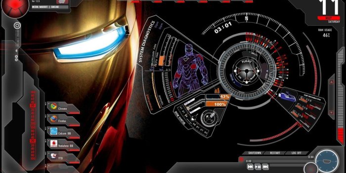 1192x670 Iron man shield rainmeter download