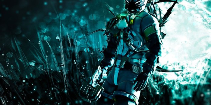 1332x850 Wallpaper weapons, abstraction, video game, shooter, dead space 3