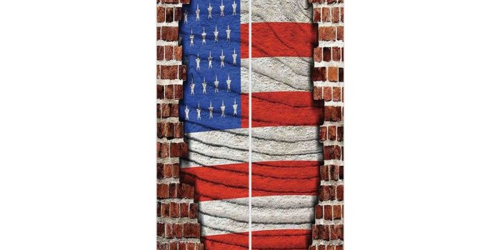 1300x1300 Amazon.com: 3d Door Wall Mural Wallpaper Stickers [ Rustic American