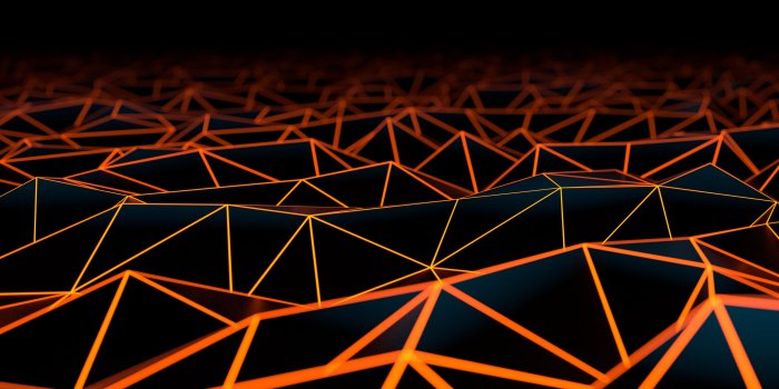 3413x1920 Black, yellow, and orange textile, digital art, geometry, texture