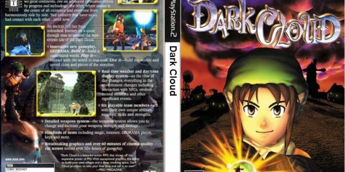 1172x800 PS2 DARK CLOUD - NTSC | PS2 Games | Clouds, Dark, Movie posters