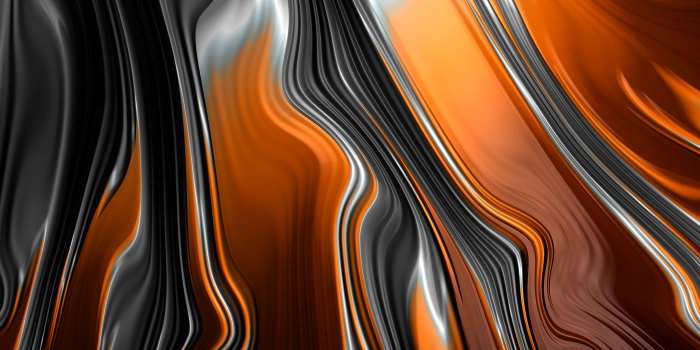 7680x4320 Abstract fractal graphics, orange and black 1242x2688 iPhone XS Max